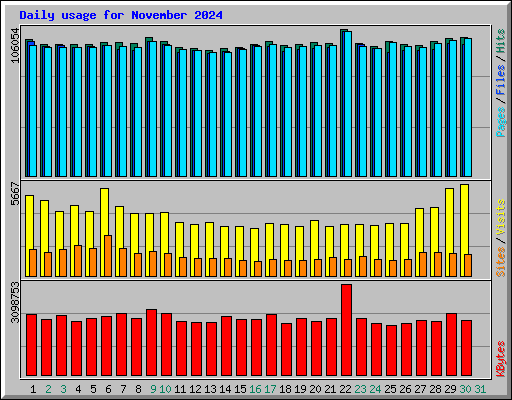 Daily usage for November 2024