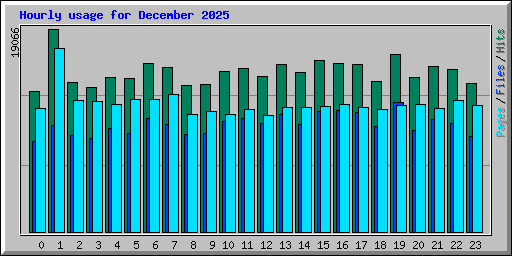 Hourly usage for December 2025